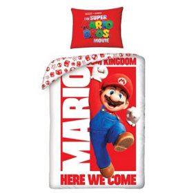 Nintendo Super Mario Bros Movie Here We Come Single Duvet Cover Set