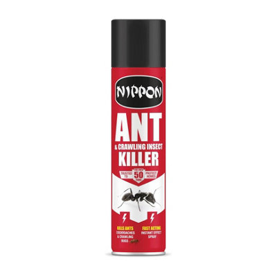Nippon Ant & Crawling Insect Killer Spray 300ml - (12 Pack) Fast-Acting ...