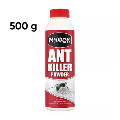 Nippon Ant Killer Powder 500g Kills Ants Cockroaches Beetles & Earwigs Indoor & Outdoor Use Long-Lasting Protection Up to 6 Months