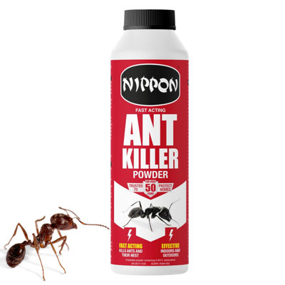 Nippon Ant Killer Powder Fast-Acting, Long-Lasting Control for Ants & Insects in Home & Garden, Indoor & Outdoor Use 500g