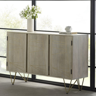 Nirvana Light Mango 3 Doors Large Sideboard