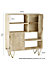 Nirvana Light Mango Wood Display Unit With Shelves And Cupboards