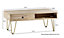 Nirvana Light Mango Wood Metal Legs 1 Drawer And Shelf Rectangular Coffee Table