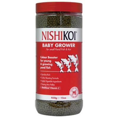 NishiKoi Baby Grower Colour Booster Pond Fish Food 450g