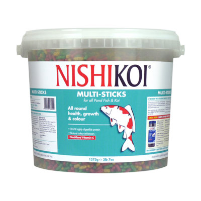 Nishikoi Multi Sticks Floating koi food 1575g | DIY at B&Q - Best Floating Koi Food For Reducing Waste