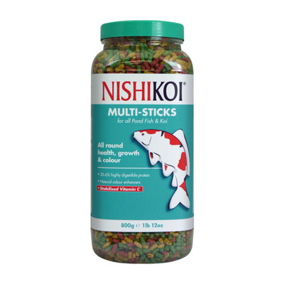 Nishikoi Multisticks Pond Fish Food 800g Multi Stick