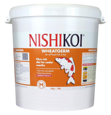 Nishikoi Wheatgerm Complete Food for Koi and Pond Fish - Medium Pellets - 10kg