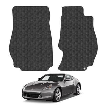 Nissan 350Z 2003-2010 Car Floor Mats Rubber Tailored Fit 2pcs Set Heavy-Duty