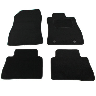 Nissan Juke Car Mats for 2010 to 2019 Tailored Carpet 4pc Black Floor Set