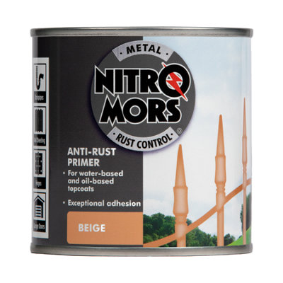 Nitromors Anti Rust UV Resistant Brush On Metal Primer Beige 250ml