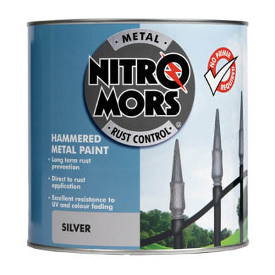 Nitromors Hammered Metal UV Resistant Anti Rust Protection Silver Paint 2.5L