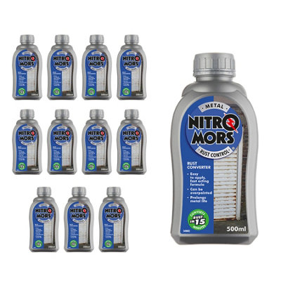 Nitromors Metal Rust Converter Treatment Fast Acting Easy to Apply 500ml x12