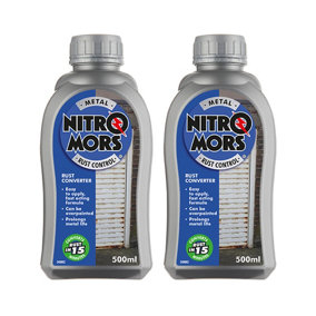 Nitromors Metal Rust Converter Treatment Fast Acting Easy to Apply 500ml x2