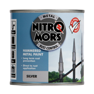 Nitromors Smooth Metal UV Resistant Anti Rust Protection Silver Paint 250ml