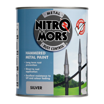 Nitromors Smooth Metal UV Resistant Anti Rust Protection Silver Paint 750ml