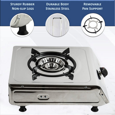 Réchaud De Camping Pliable En Inox – Cuisinière à Alcool – Outdoor SC