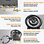 NJ GB-17 Cast Iron Gas Stove Triple Ring Burner Commercial High Power Boiling Ring Outdoor LPG Camping Cooker 9.0kW