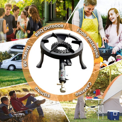 NJ GB-24 Gas Boiling Ring Cast Iron Burner Large Cooker LPG Stove ...