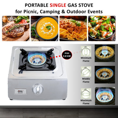 NJ NGB-100 Portable Gas Stove Single Burner LPG Camping Outdoor Cooker 3.8kW