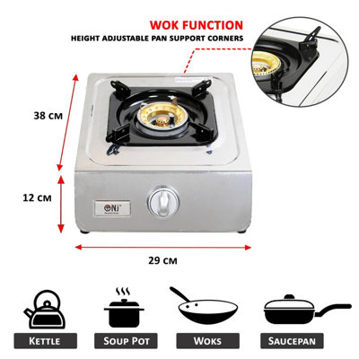 NJ NGB-100 Portable Gas Stove Single Burner LPG Camping Outdoor Cooker 3.8kW