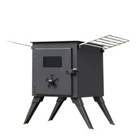 NJ Portable Freestanding Cooker Heater Wood Stove Camping
