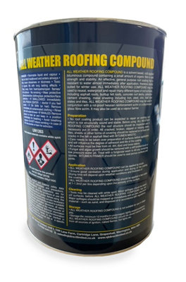 NJL All Weather Roofing Compound Bitumen Waterproof Flat Roof Paint Coating 5L