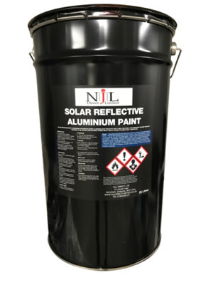 NJL Aluminium Solar Reflective Roof Coat Paint, Protects Felt, Bitumen, Metal 25L