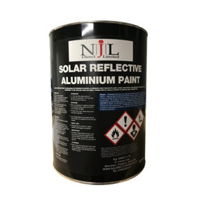 NJL Aluminium Solar Reflective Roof Coat Paint, Protects Felt, Bitumen, Metal 5L