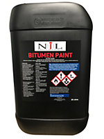 NJL Black Bitumen Paint Concrete, Steel Iron, Weatherproof Waterproof Coating 25L