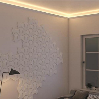 NMC IL3 Up Lighting Coving Multi Use Lightweight Moulding 12 Pack - 24 Metres