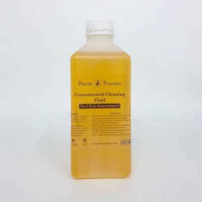 No 2  Non Ammoniated Brass, Clock Cleaning Concentrate Solution 1 Litre