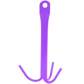 No.534 Equestrian 3 Prong Tack Hook - Purple