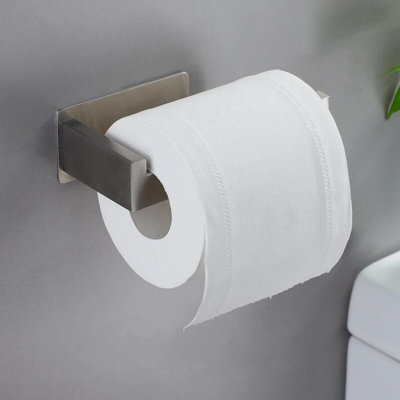 thumbnail image 2 of No Drill Toilet Paper Holder | Stainless Steel | Free Standing | Bathroom Kitchen Roll | UK 2 of 6