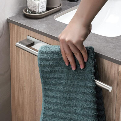 ANMEISH Self Adhesive Towel Rail, 40CM Sticky Holder, Anti Rust Stick