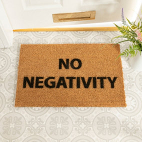 No Negativity Doormat - Regular 60x40cm