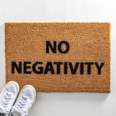 No Negativity Doormat - Regular 60x40cm