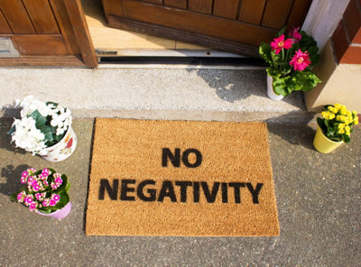 No Negativity Doormat - Regular 60x40cm
