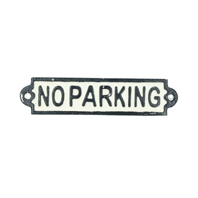 AB Tools Ausfahrt-Schild Aus Gusseisen – Antikes Design, Schwarz-weiß, Für Tür, Wand Oder Zaun (ca. 10,5 X 5 Cm)