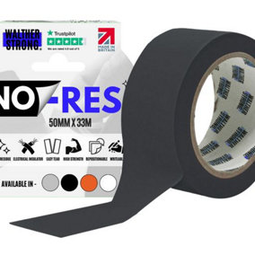 No-Res Orange - The No-Residue replacement to Duct Tape, 50mm x 33mtr Black