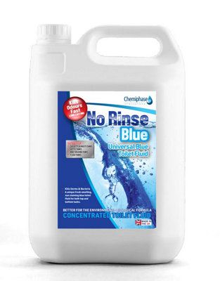 No-Rinse Blue Caravan Toilet Fluid, Blue Toilet Fluid 5 Litres