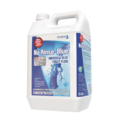 No-Rinse Blue Caravan Toilet Fluid, Blue Toilet Fluid 5 Litres