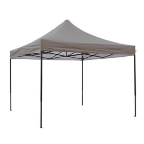 No Sides Silver Lined Gazebo 3x3m Dark Grey