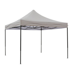 No Sides Silver Lined Gazebo 3x3m Light Grey