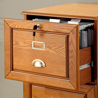 Wood 3 drawer shop file cabinet