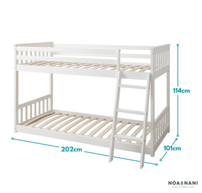 Noa And Nani - Kent Triple Bed Bunk Bed - (White