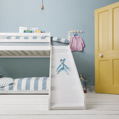 Noa & Nani Low Kids Solid Wood Cabin Bed with Bunk Underbed, Play Area ...