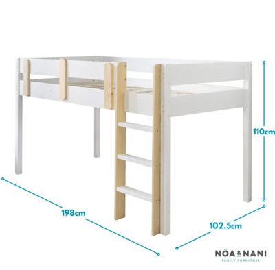 Noa And Nani Mimi Shorty Bunk Bed Splits Into Toddler And Day Bed In