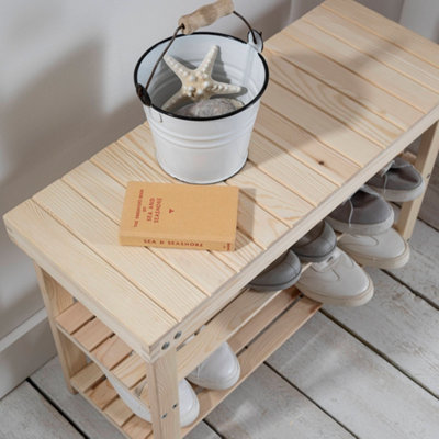 Noa & Nani Pine Shoe Rack in Natural Pine Einar