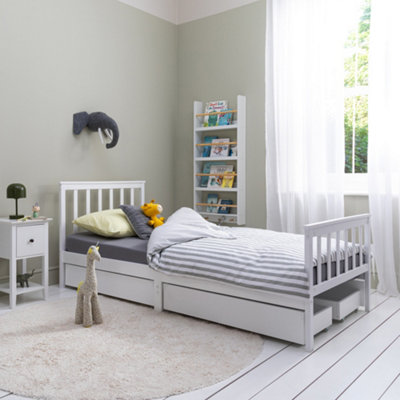 Noa & Nani Single Bed 3ft Frame with 4 Pull Out Storage Drawers in ...