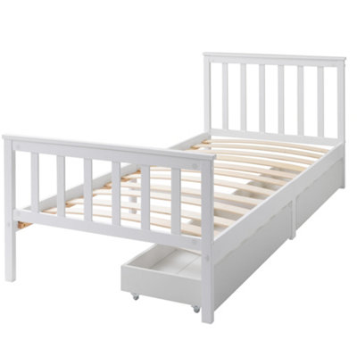 Noa & Nani Single Bed 3ft Frame with 4 Pull Out Storage Drawers in ...